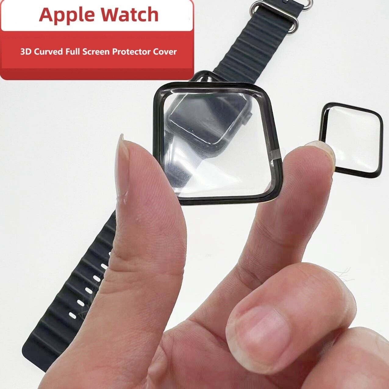 For Apple Watch Series 4/5/6/7/SE/8 Curve Tempered Glass Cover Screen Protector