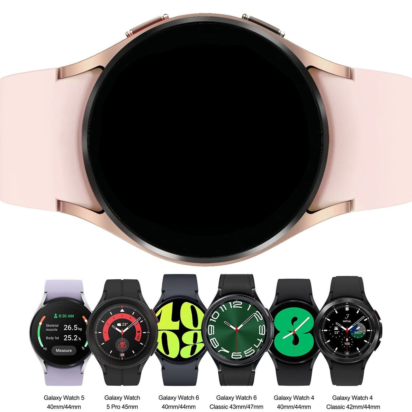 For Samsung Galaxy 7/6/5/4 Watch Soft Silicone Sports Strap Wristband Band 20mm