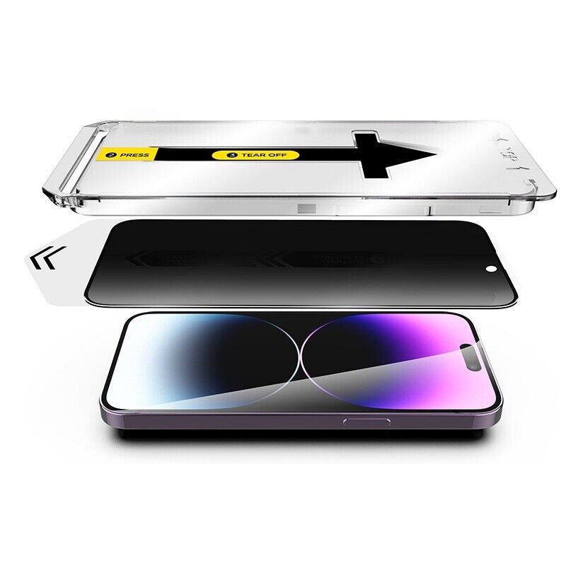 Anti-Peep Tempered Glass Screen Protector For Apple iPhone 16 15 14 Pro Max Plus