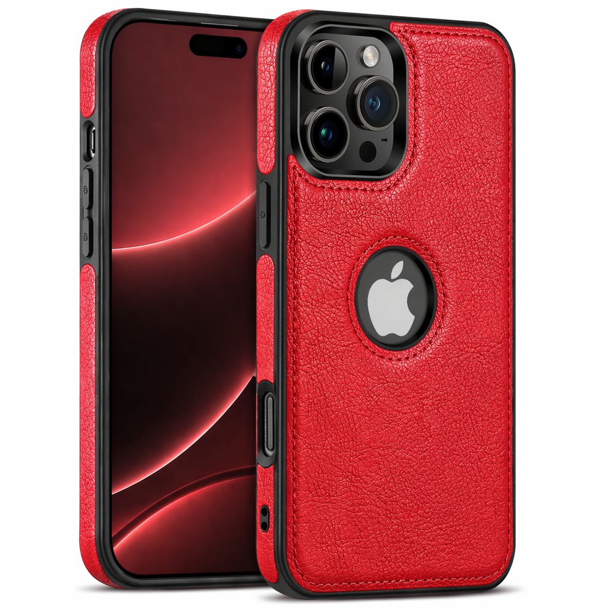 Luxury Leather Case For iPhone 16 Pro Max Plus 16e PU Shockproof Slim Logo Cover