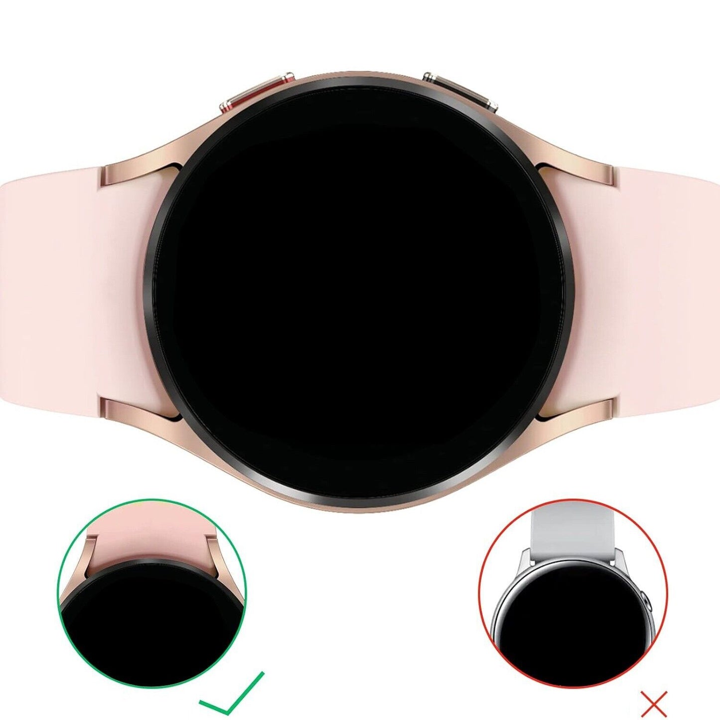 For Samsung Galaxy 7/6/5/4 Watch Soft Silicone Sports Strap Wristband Band 20mm