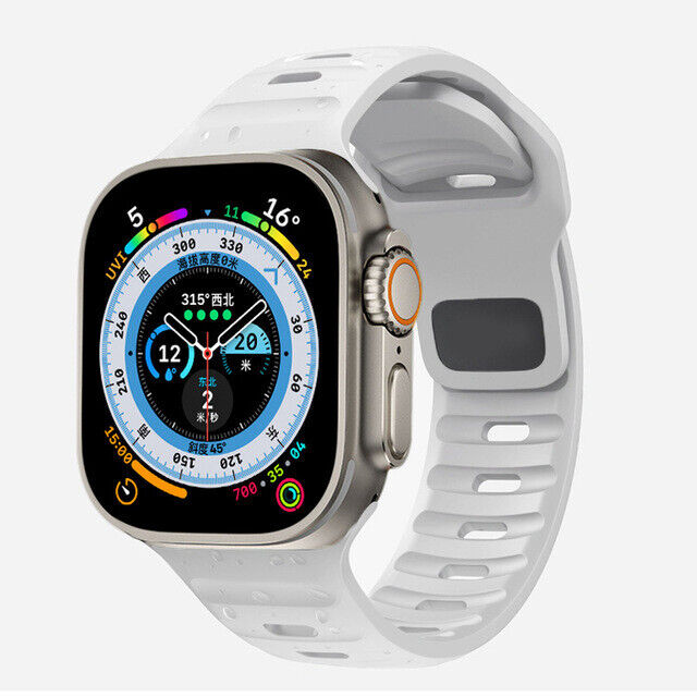 For Apple Watch SILICONE iWatch Strap Band 38 42 44 49 mm Series 10 9 8 Ultra SE