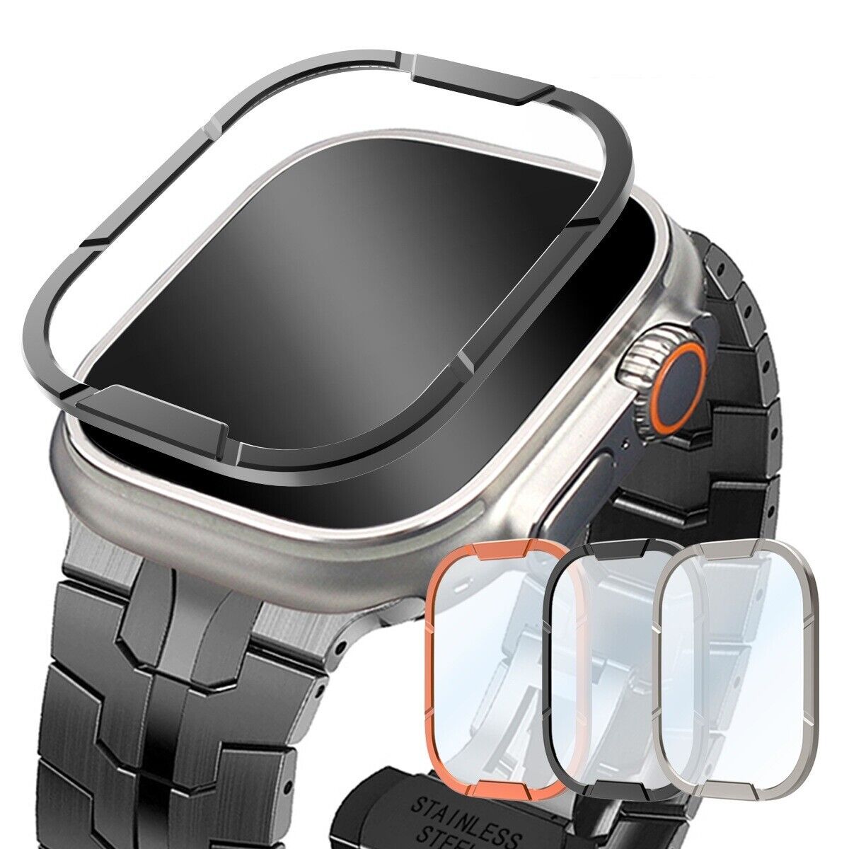 For Apple Watch Ultra 2 49mm Tempered Titanium Glass Screen Protector Cover