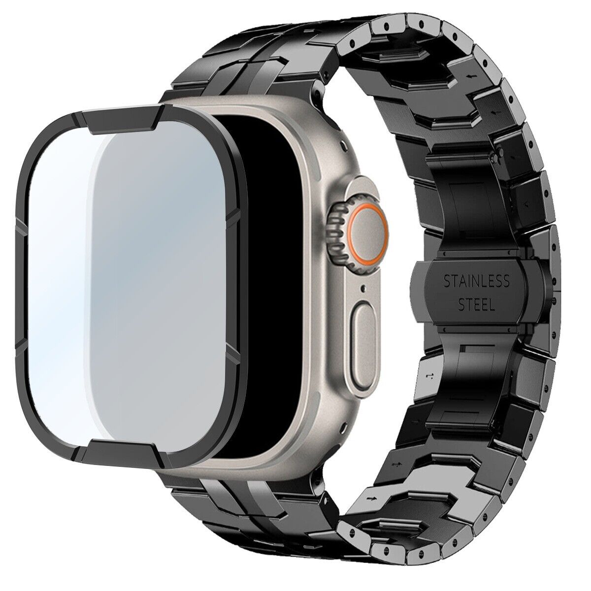 For Apple Watch Ultra 2 49mm Tempered Titanium Glass Screen Protector Cover