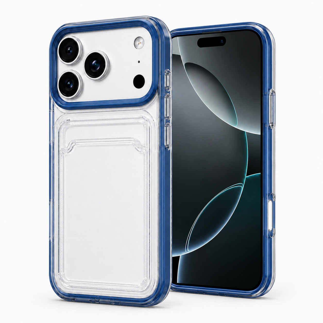 Clear Card Wallet Holder Slot Phone Case Cover For Apple iPhone 17 16 15 Pro Max Plus Air