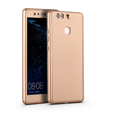 360° Full Body Hard Phone Case Cover Free Tempered Glass For Huawei P9 Lite/Plus