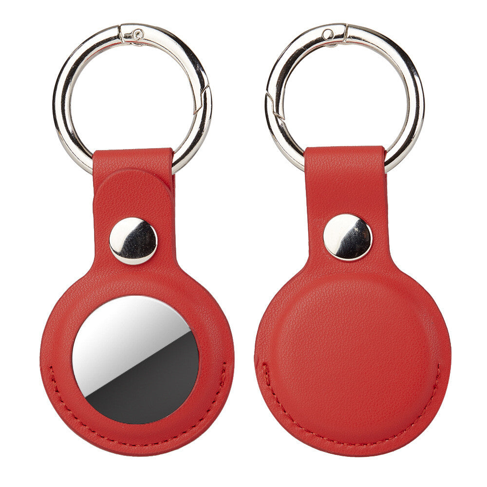 For Apple AirTag Leather Case Protective Cover Key Ring Tracker Keychain Air Tag