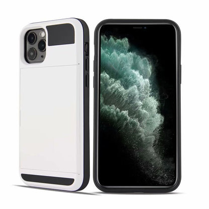 Hybrid Phone Case For iPhone 11 / Pro Max Shockproof Hidden Credit Card Holder