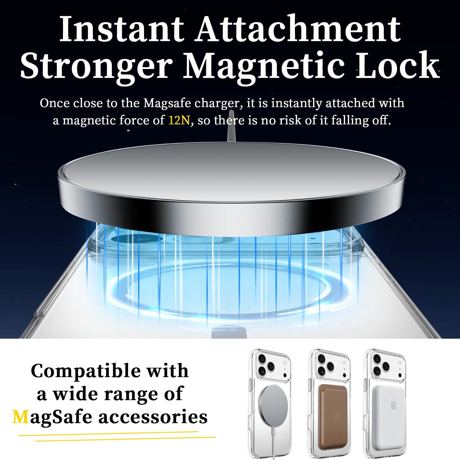 Case For Apple iPhone 17 16 15 14 Pro Plus Max Magnetic Clear MagSafe Cover Skin