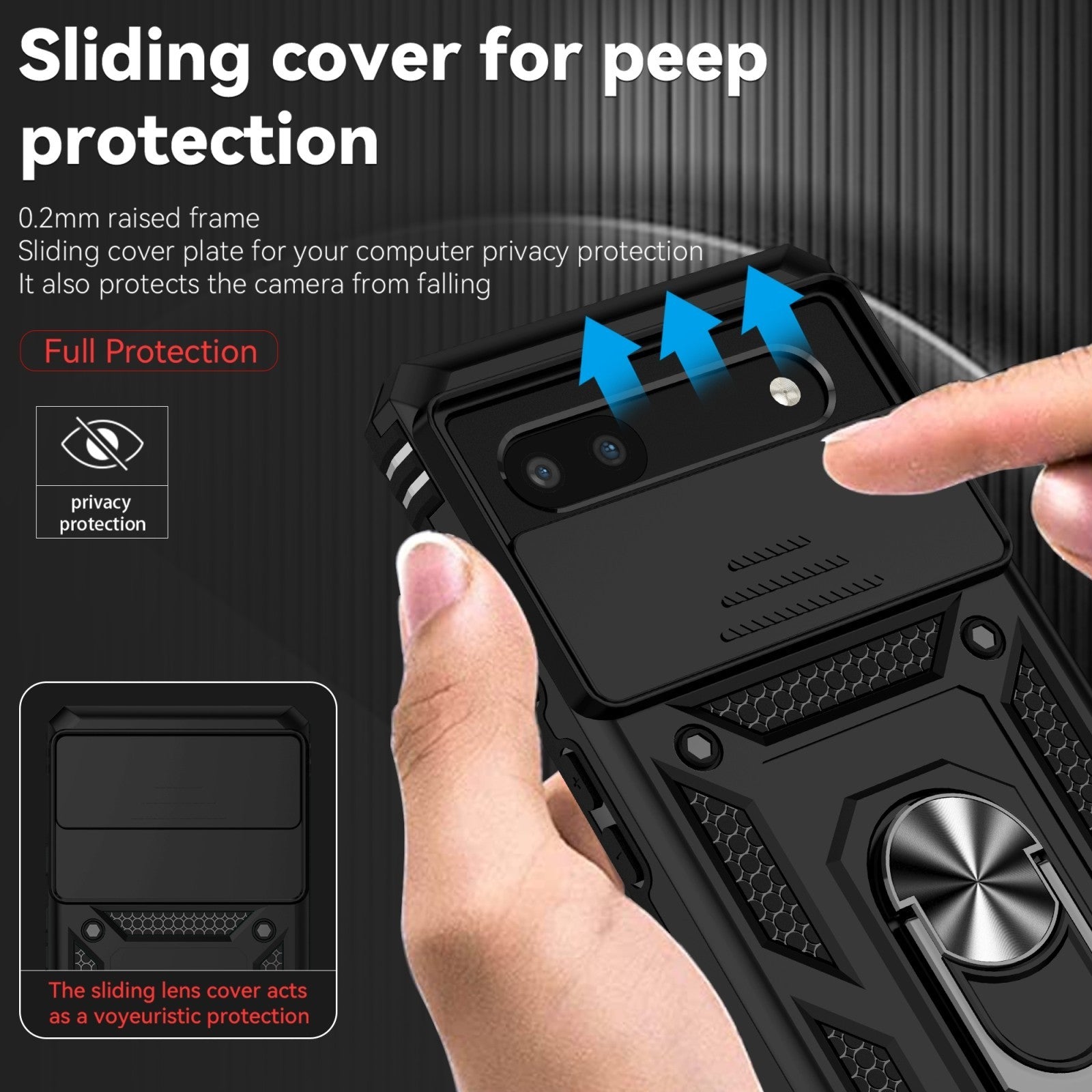 For Google Pixel 6a / 6 / 6 Pro Case Shockproof Rugged Cover Ring Holder Camera