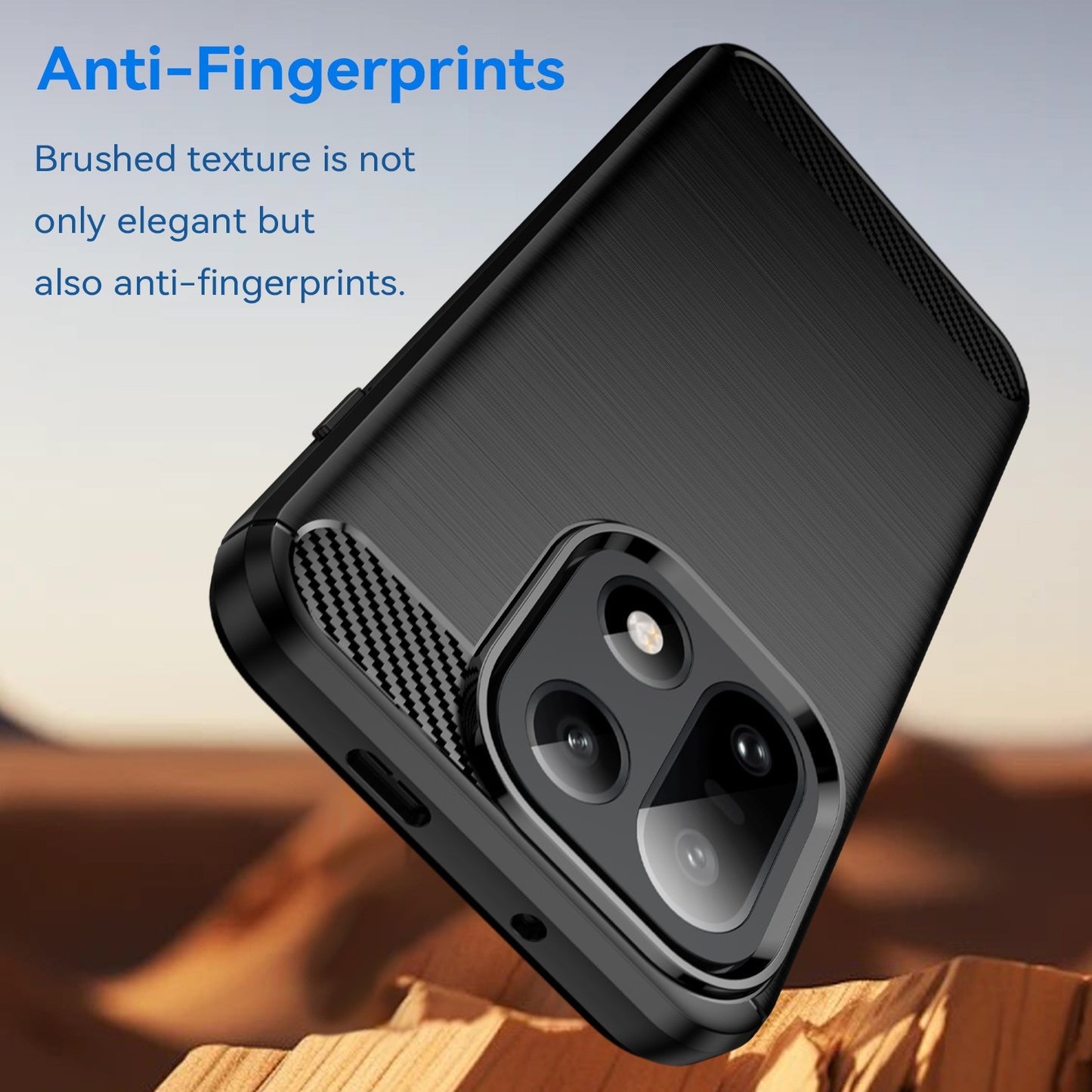Carbon Fibre TPU Silicone Gel Phone Case Cover For OnePlus 15 13 12 9 8 7 6 Pro