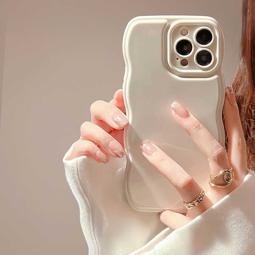 Gloss Wave Shockproof TPU Phone Case Cover iPhone 16 15 14 13 12 11 Pro Max Plus