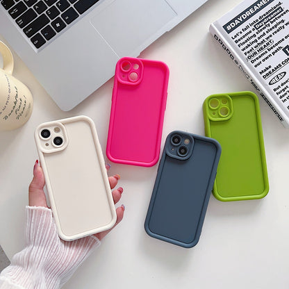Soft TPU Case For iPhone 17 16 15 Shockproof Plain Colour Silicone Phone Cover
