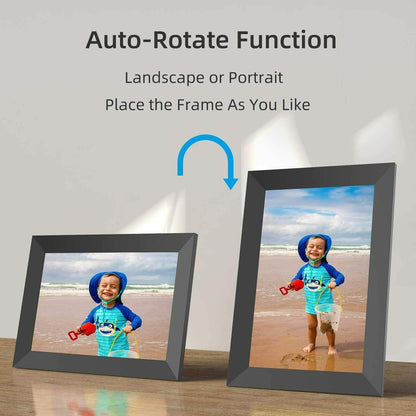 Digital Photo Frame 10.1 inch 1080P HD WiFi Touch Screen App 32GB Video Share