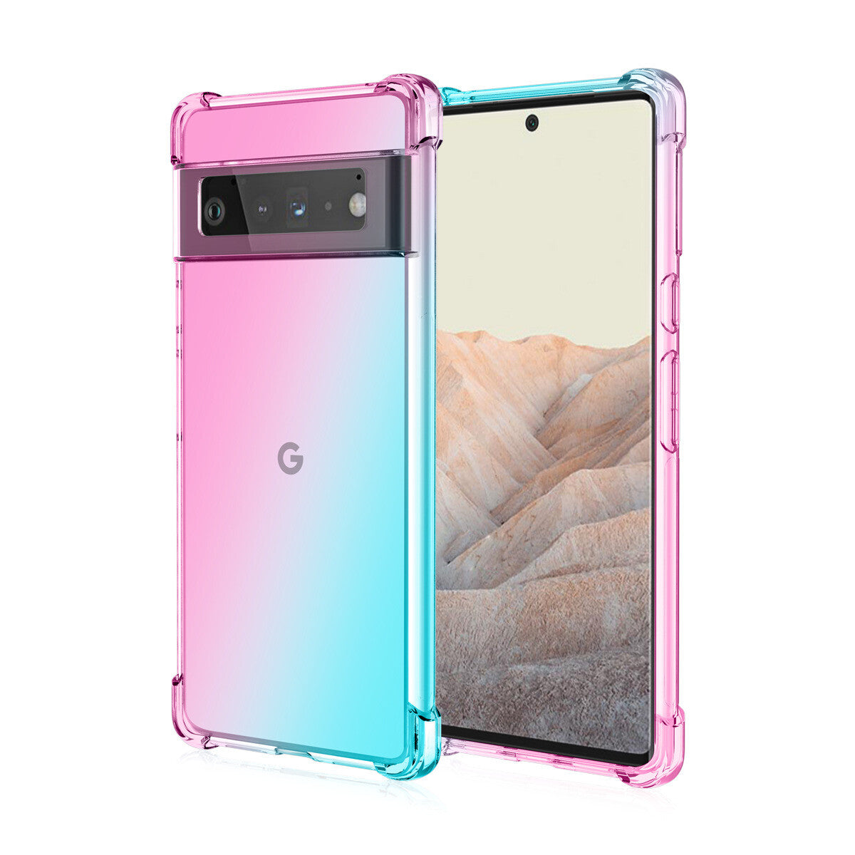 For Google Pixel 9 9A Pro XL Clear Gradient Silicone Gel Shockproof Case Cover