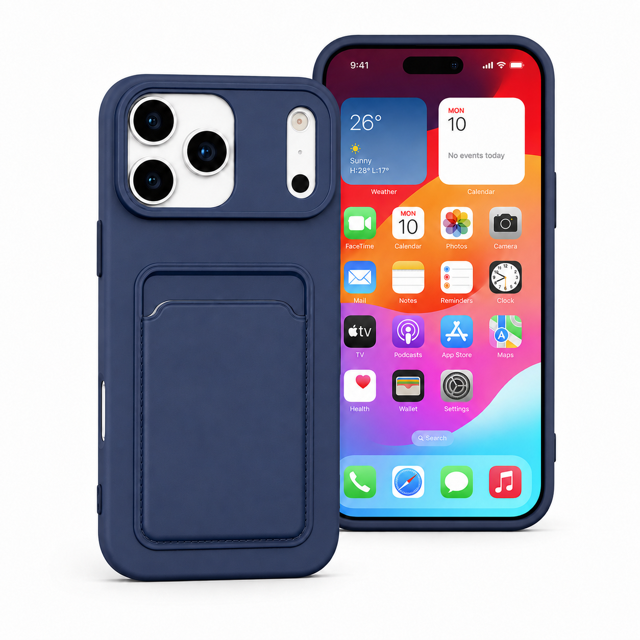 Case For iPhone 17 / 17 Pro Max 17e Wallet Card Holder Shockproof Cover Silicone