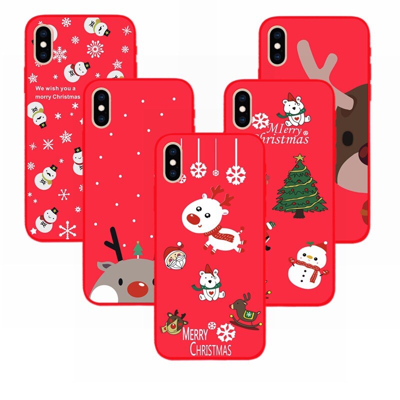 Soft Silicone Christmas Phone Case Cover For Apple iPhone XS Max XR X Plus 8 7 6