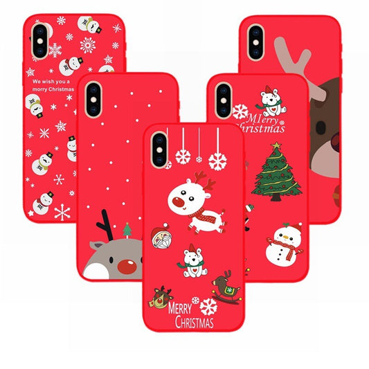 Soft Silicone Christmas Phone Case Cover For Apple iPhone XS Max XR X Plus 8 7 6