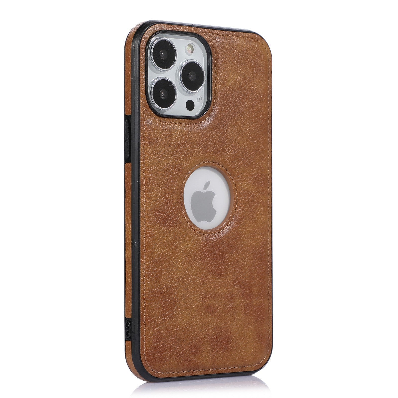 Luxury Leather Case For iPhone 15 Pro Max Plus Shockproof Slim Logo Back Cover