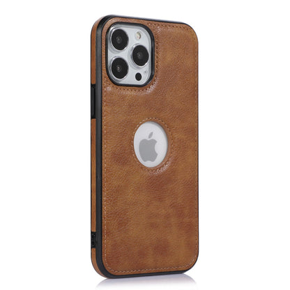 Luxury Leather Case For iPhone 15 Pro Max Plus Shockproof Slim Logo Back Cover