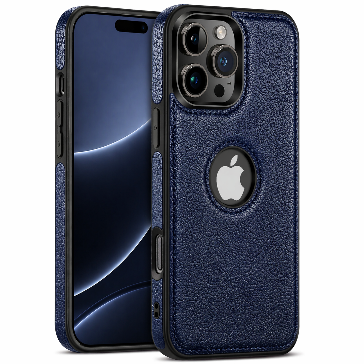 Luxury Leather Case For iPhone 16 Pro Max Plus 16e PU Shockproof Slim Logo Cover