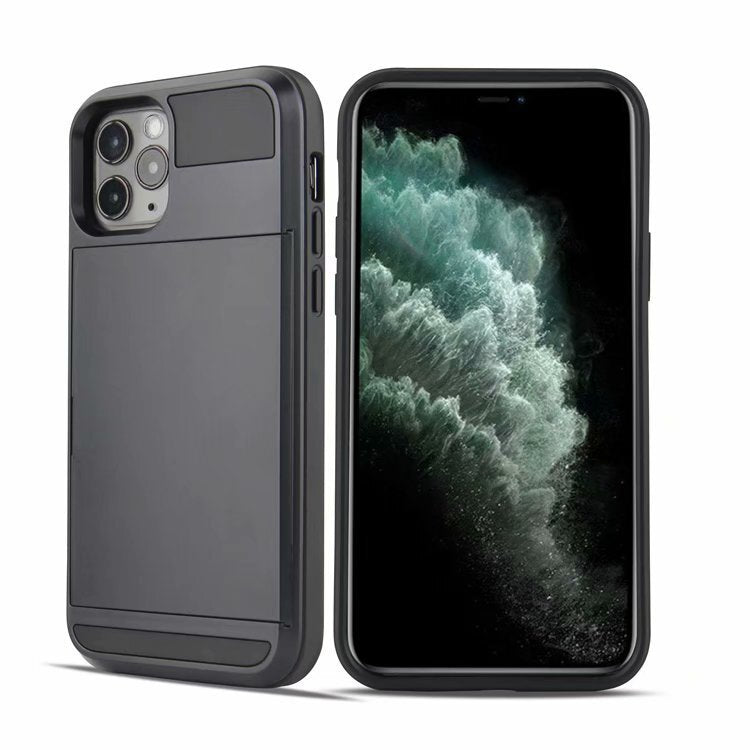 Hybrid Phone Case with Hidden Credit Card Holder For iPhone 12 / 12 Pro Max Mini