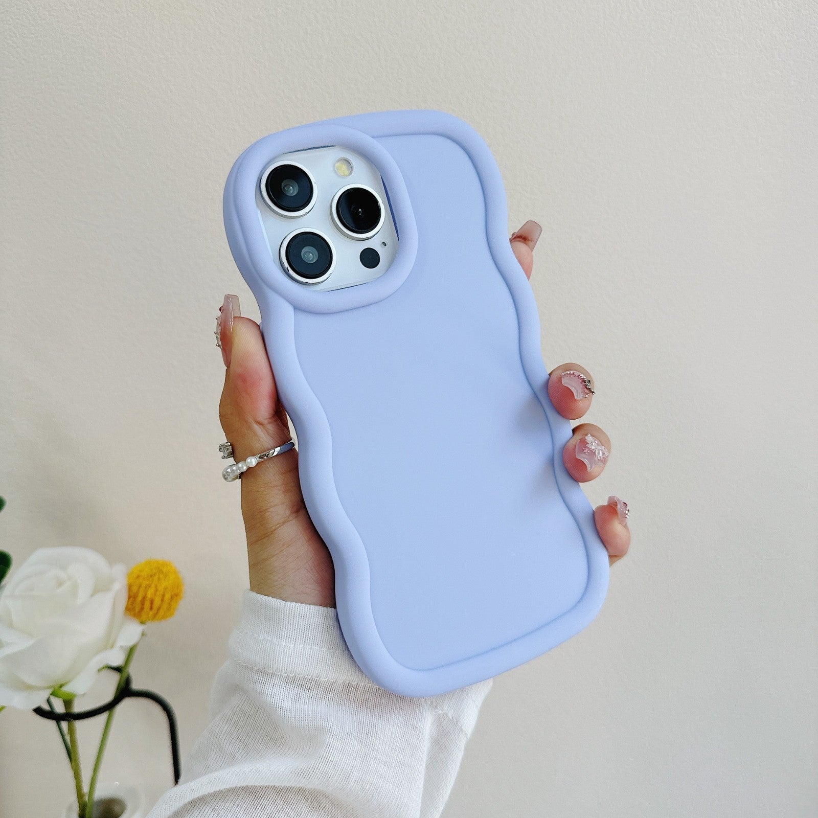 Wavy Candy Colour TPU Case For iPhone 17 16 15 14 13 Soft Shockproof Phone Cover