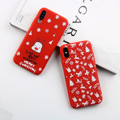 Soft Silicone Christmas Phone Case Cover Apple iPhone 12 11 Pro Max XR X XS 8 7