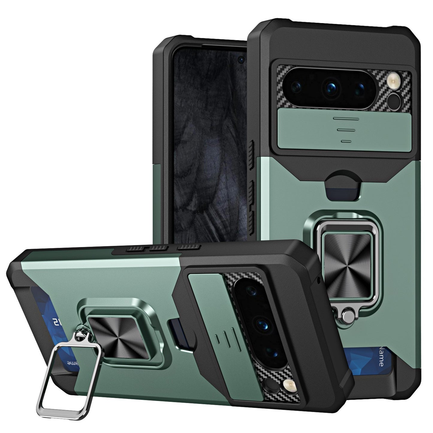 Hybrid Phone Case with Credit Card Holder For Google Pixel 10 9a 9 8 7 6 Pro XL