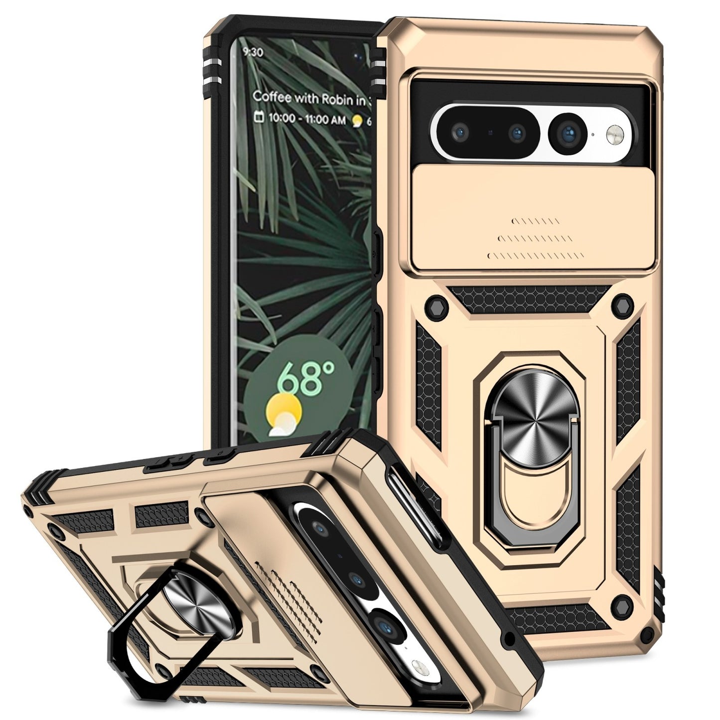 For Google Pixel 7a / 7 / 7 Pro Case Shockproof Rugged Cover Ring Holder Camera