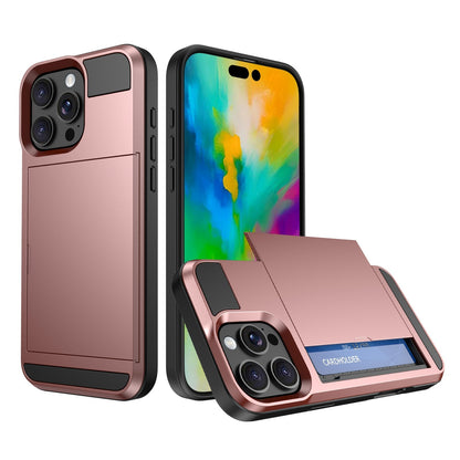 Card Holder Wallet Case Shockproof Hybrid Protective For iPhone 16 Pro Max Plus