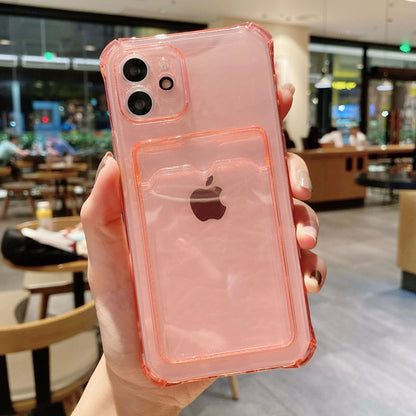 Card Holder Slot Phone Case Cover For Apple iPhone 17 16 15 14 13 Pro Max Plus