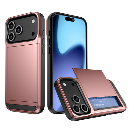 Card Holder Wallet Case Shockproof Hybrid Rugged Cover iPhone 17 / 17 Pro Max e