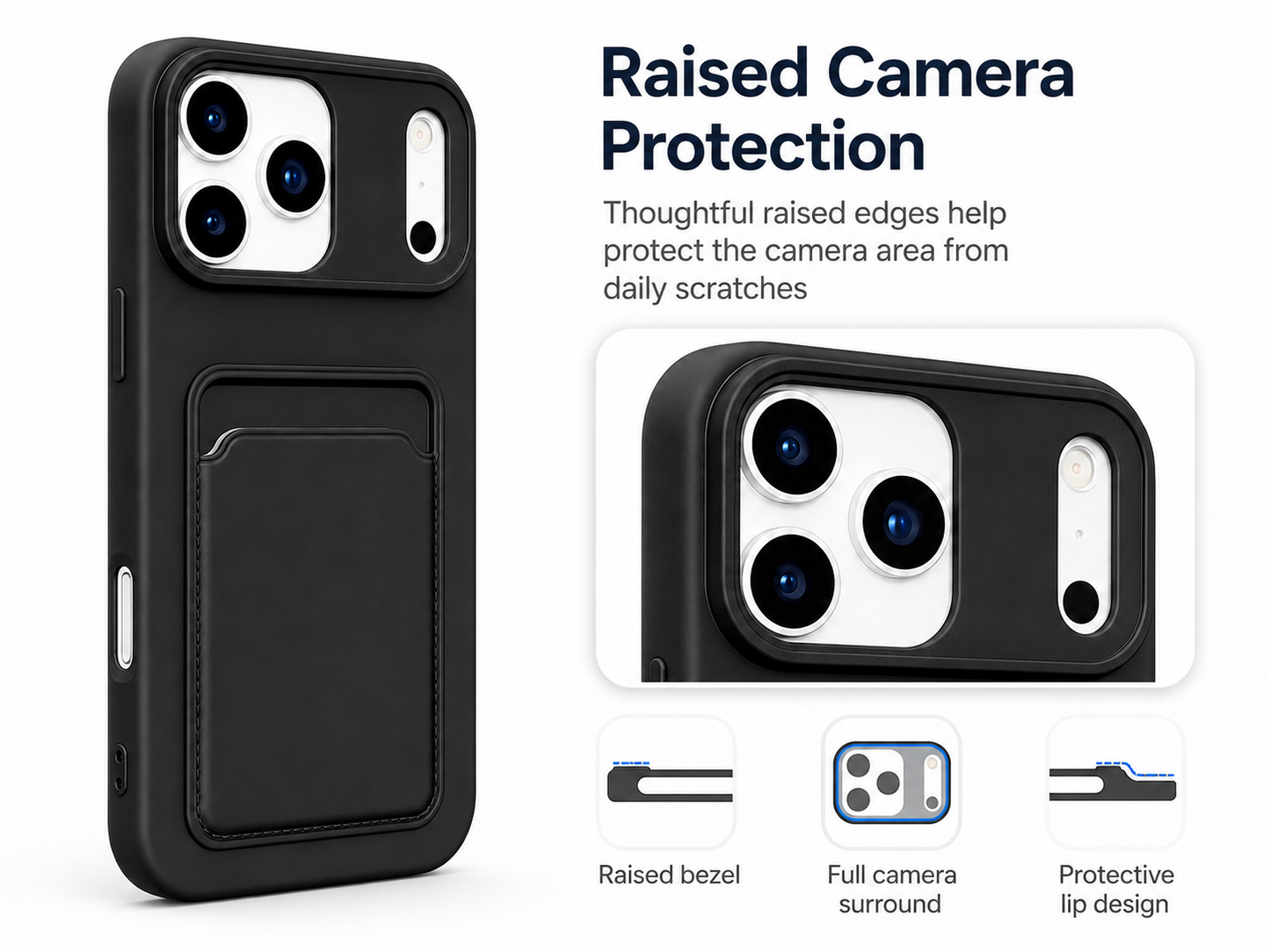 Case For iPhone 16 / 16 Plus / 16 Pro Max Wallet Card Holder Shockproof Cover