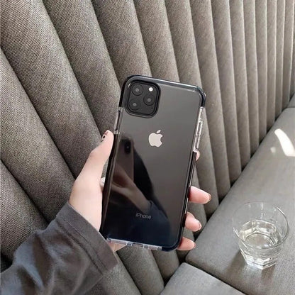 Clear Silicone Shockproof Phone Case Cover iPhone 17 16 15 14 Pro Max Plus 13 12