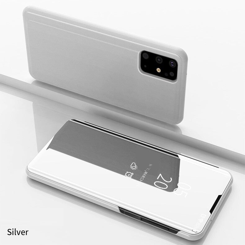 Mirror Clear Stand Phone Case Cover Samsung S25 S24 S23 S22 S21 S9 Plus Ultra FE