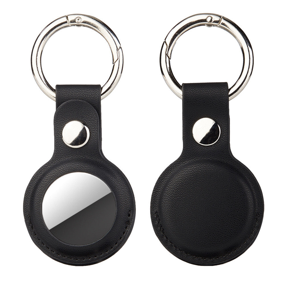 For Apple AirTag Leather Case Protective Cover Key Ring Tracker Keychain Air Tag