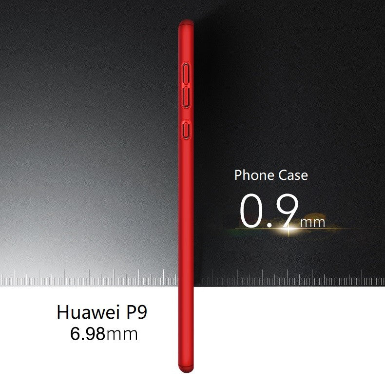 360° Full Body Hard Phone Case Cover Free Tempered Glass For Huawei P9 Lite/Plus