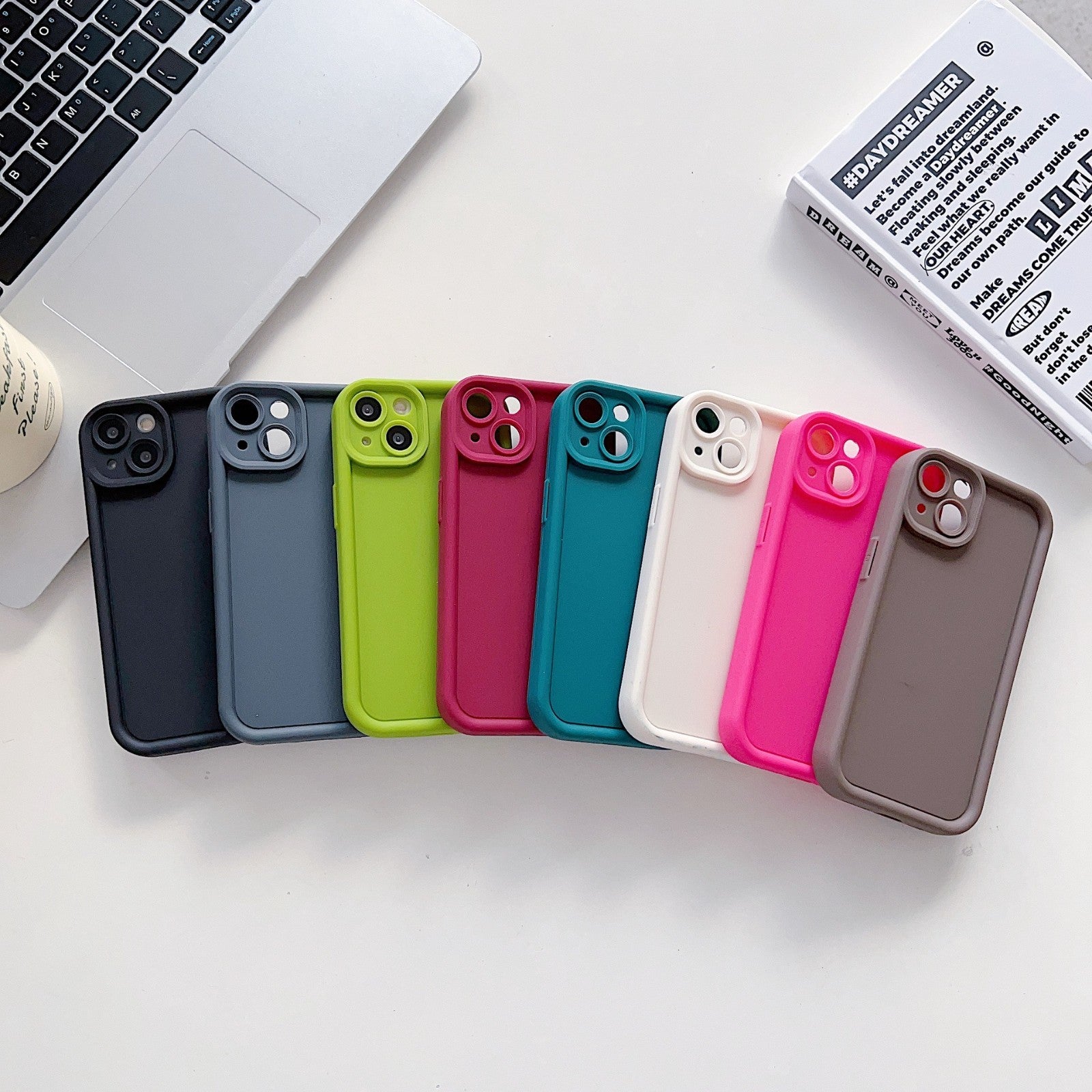 Soft TPU Case For iPhone 17 16 15 Shockproof Plain Colour Silicone Phone Cover