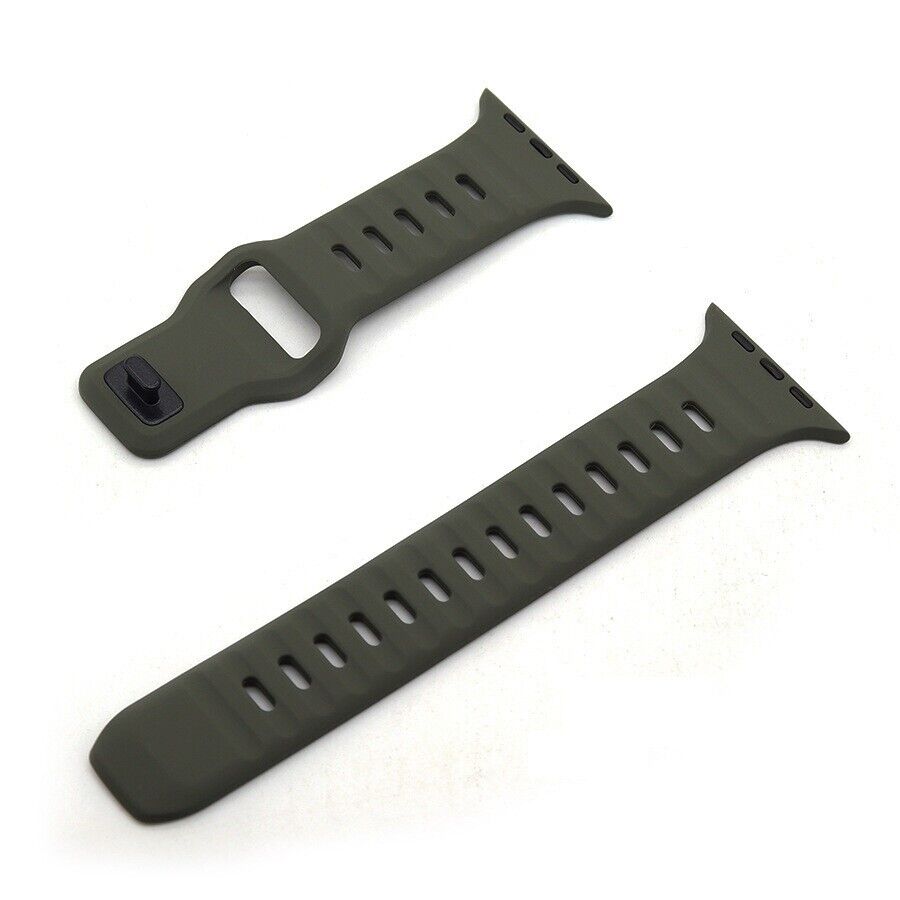 For Apple Watch SILICONE iWatch Strap Band 38 42 44 49 mm Series 10 9 8 Ultra SE