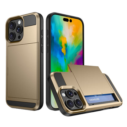 Card Holder Wallet Case Shockproof Hybrid Protective For iPhone 16 Pro Max Plus