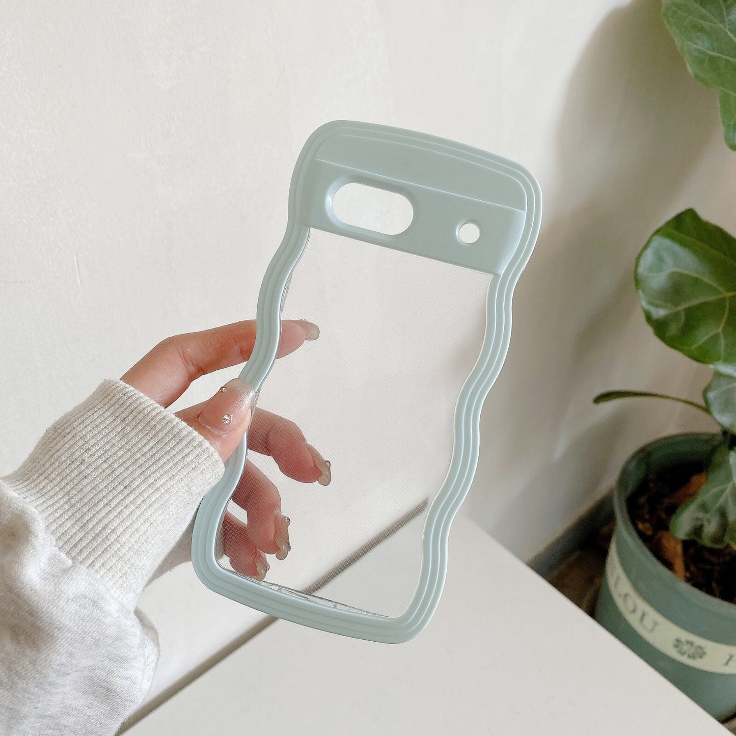 Colourful Wave Side Clear TPU Shockproof Phone Case For Google Pixel 9 8a 7a Pro