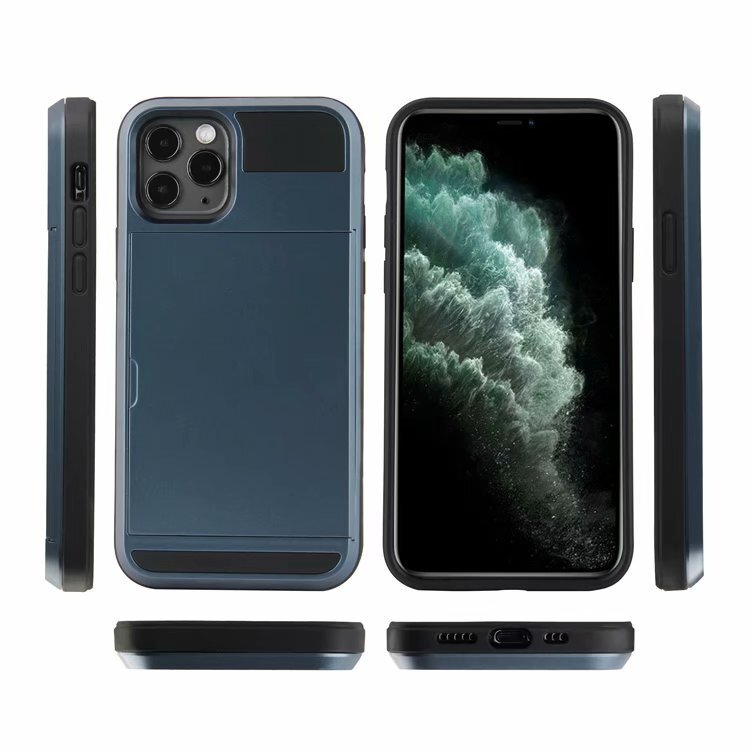 Hybrid Phone Case with Hidden Credit Card Holder For iPhone 12 / 12 Pro Max Mini