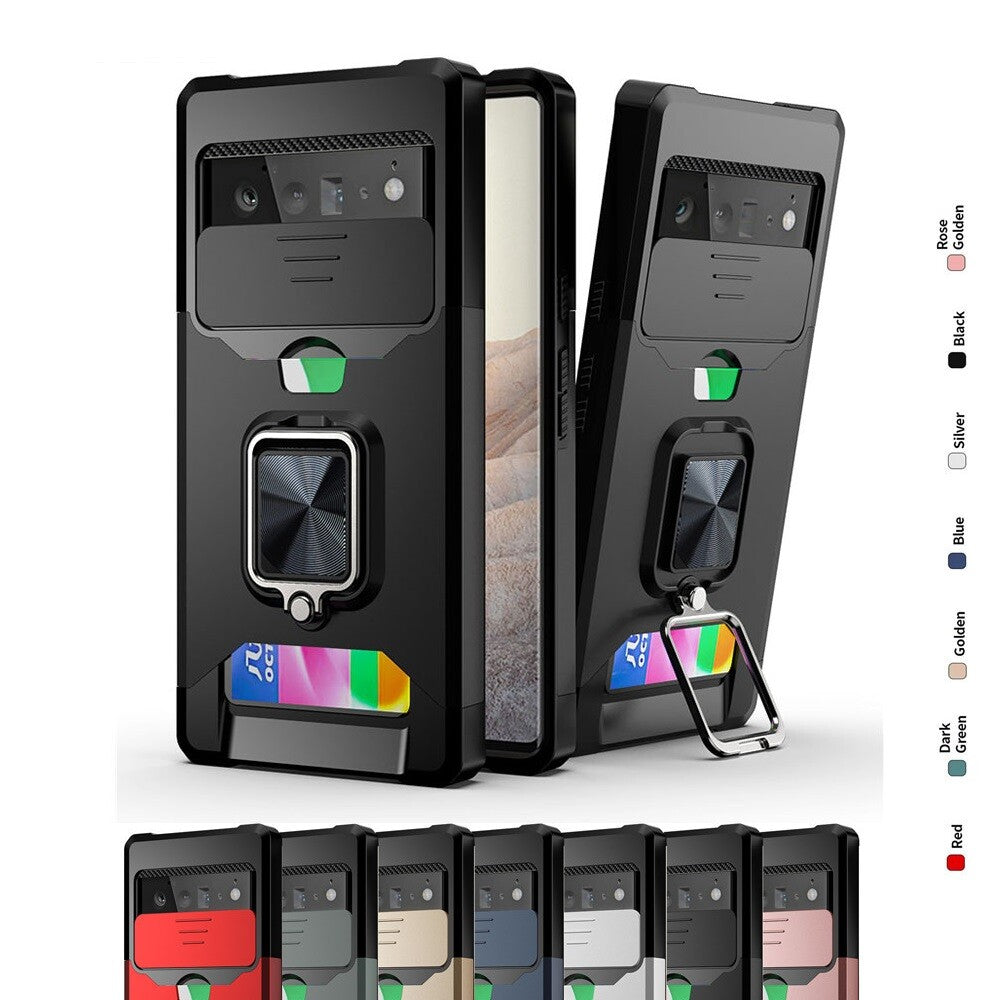 Hybrid Phone Case with Credit Card Holder For Google Pixel 10 9a 9 8 7 6 Pro XL