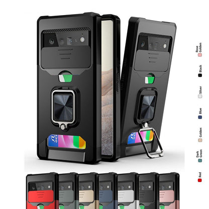 Hybrid Phone Case with Credit Card Holder For Google Pixel 10 9a 9 8 7 6 Pro XL