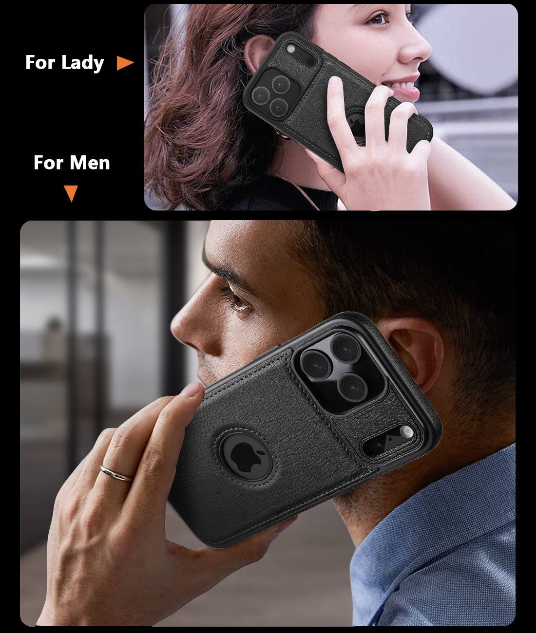 Luxury Leather Case For iPhone 17 Pro Max Air 17e PU Shockproof Slim Logo Cover
