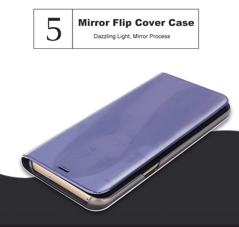 Mirror Clear Stand Phone Case Cover Samsung S25 S24 S23 S22 S21 S9 Plus Ultra FE