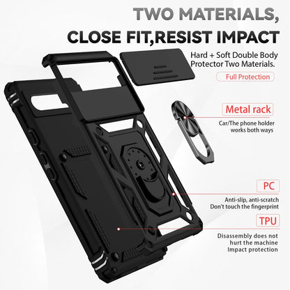 For Google Pixel 6a / 6 / 6 Pro Case Shockproof Rugged Cover Ring Holder Camera