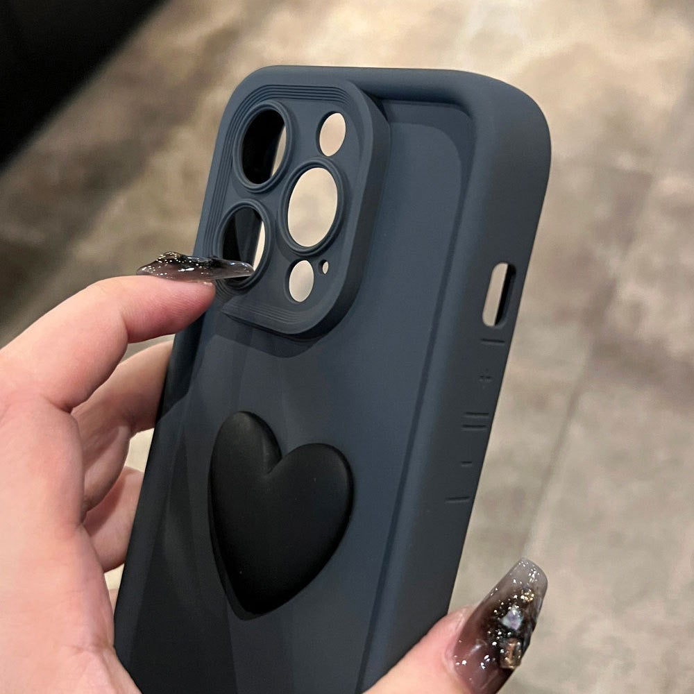 Case For iPhone 17 16 15 14 Max Plus /Air Love Heart Shockproof Phone Cover