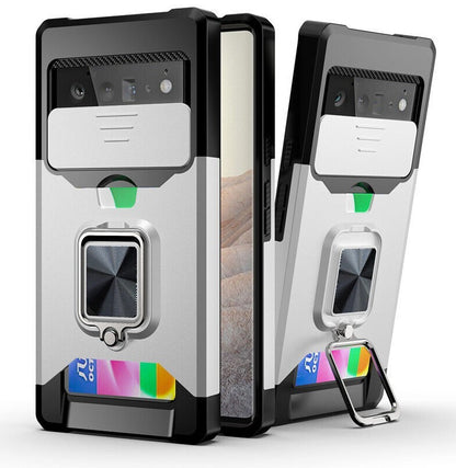 Hybrid Phone Case with Credit Card Holder For Google Pixel 10 9a 9 8 7 6 Pro XL